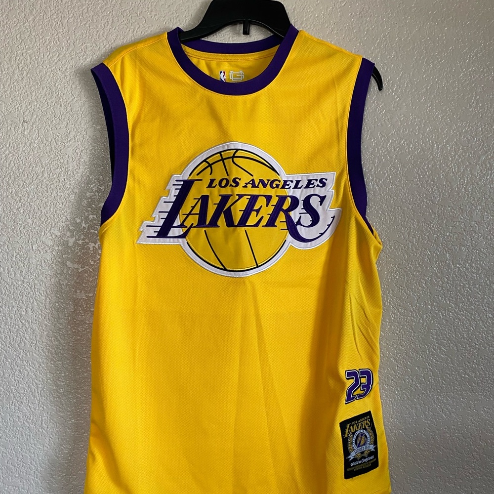 Los Angeles Lakers Yellow and Purple Jersey #23 Lebron James Sz S